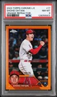 Shohei Ohtani 2023 Topps Chrome Logofractor Edition Orange Refractor /25 PSA 8
