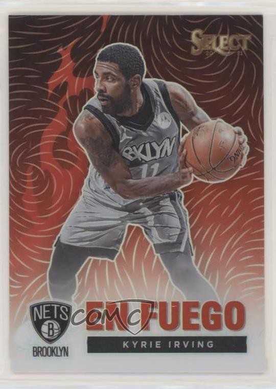 2020-21 Panini Select En Fuego Silver Prizm Kyrie Irving #9 7y2