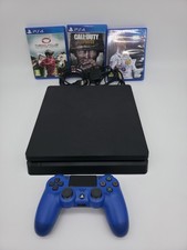 PlayStation 4 PS4 500GB Slim Console Bundle - 3 Games Official Blue Controller