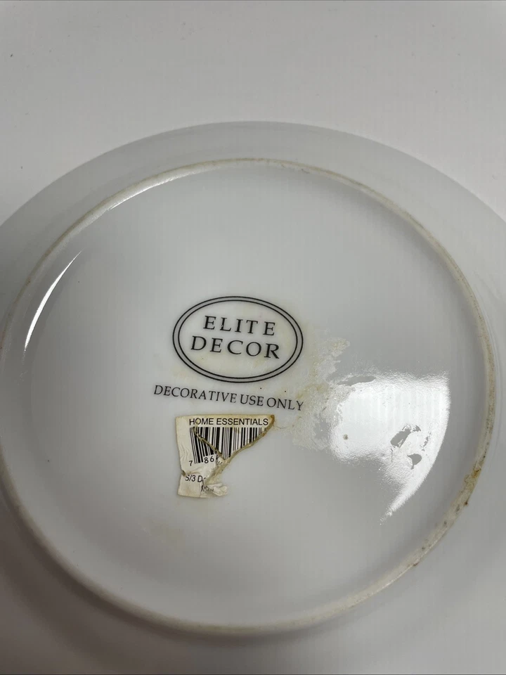 Basic Porcelain Home Essentials Set 2 Salad Plates 7 1/2" Chicken Rooster Farm - Image 4 of 4