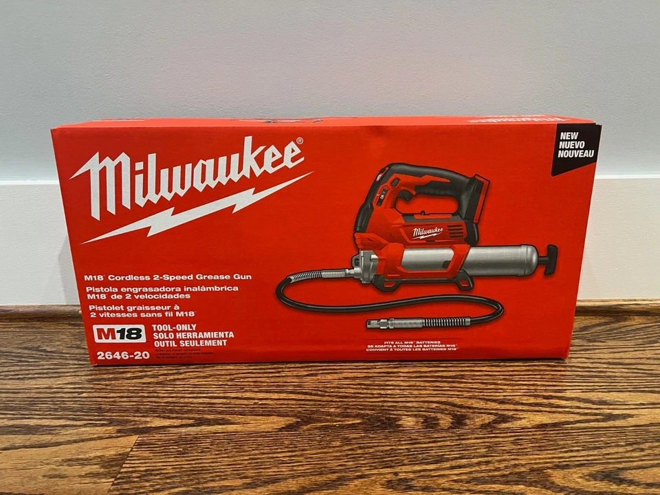 Milwaukee M18 18V Lithium-Ion Cordless Grease Gun 2-Speed (Tool-Only) 2646-20 - Image 2 of 2