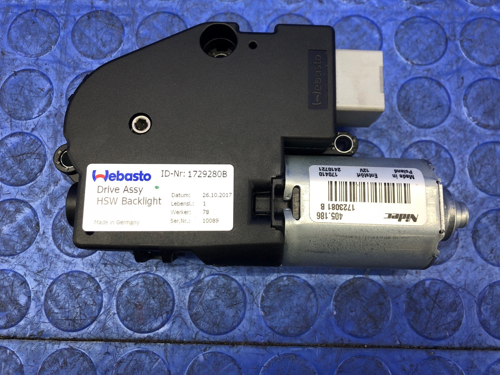 2016-2021 MCLAREN 570S OEM REAR SPYDER GLASS WINDOW REGULATOR MOTOR