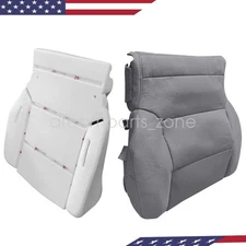 Driver Side Bottom Seat Cover Gray + Foam Pad For 2014-2019 Chevy Silverado 1500