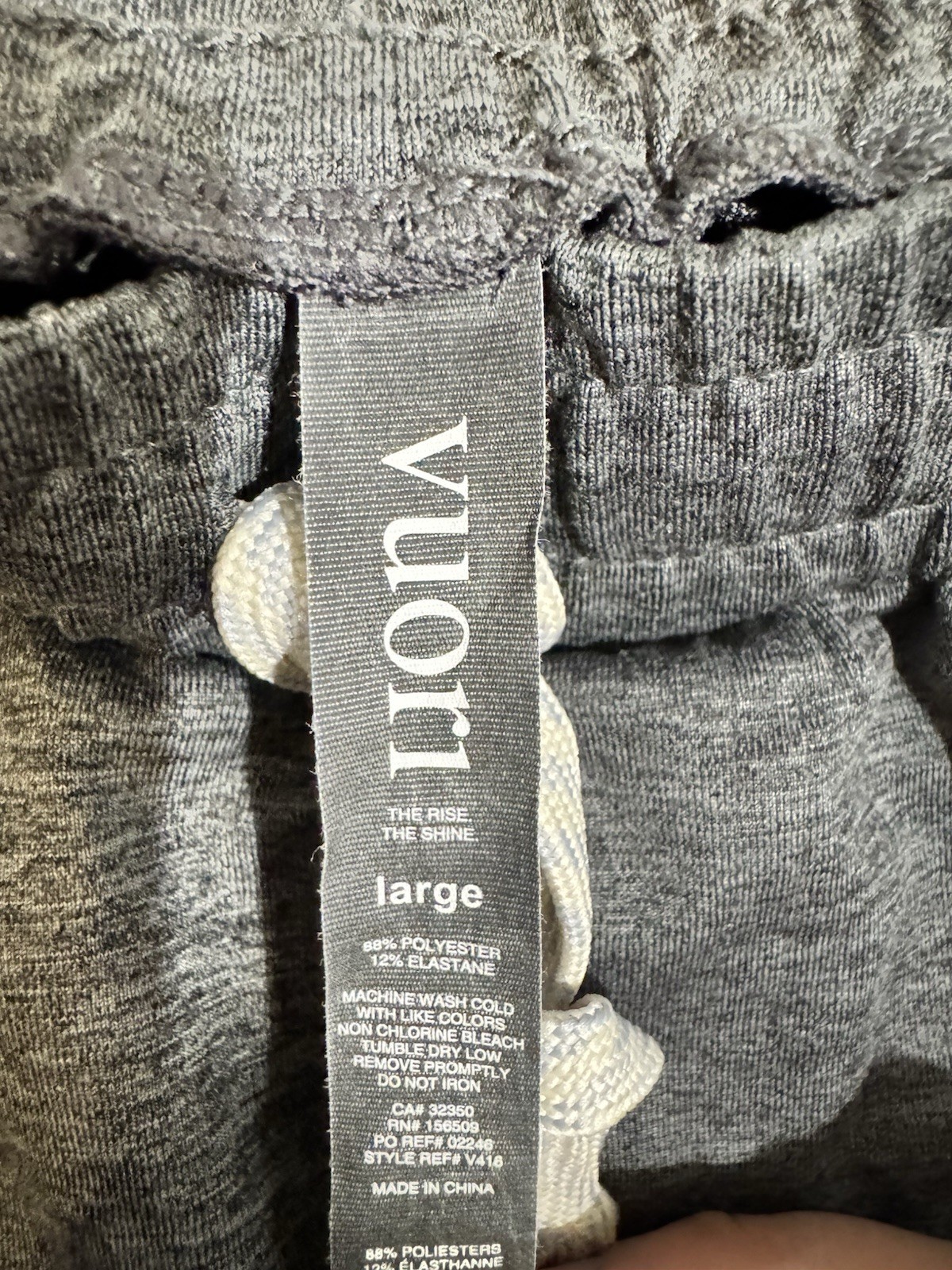Vuori Mens Sunday Performance Jogger Pants Light Heather Gray V416 Size L image 3