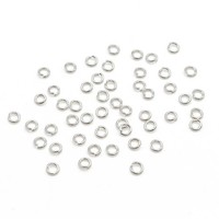 Biegeringe 304 Edelstahl Silberfarben 4 X 0,8 Mm 50 StüCk