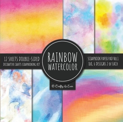Crafty As Ever - Rainbow Watercolor Scrapbook Paper Pad Vol.1 Decorati - X555z