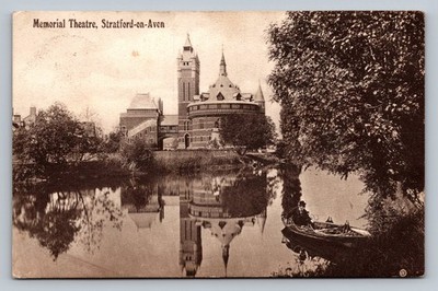 POSTKARTE - STRATFORD UPON AVON - GEDENKTHEATER - 1911 VERSCHICKT - COVENTRY HOSP.
