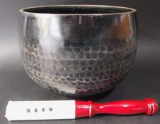 or2606 JAPANESE BUDDHIST SINGING BOWL ORIN 22.9cm / 9inch Width HANDMADE VINTAGE
