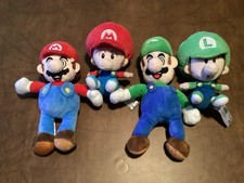 Nintendo Mario Bros 9" Plush Doll Mario Luigi 6" Baby Mario Luigi Lot of 4