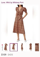 Rent The Runways XS Love, Whit Designer Dress Leopard Print