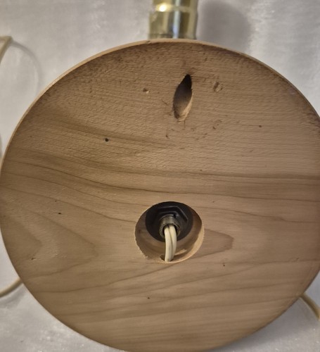 Vintage Nautical Ship Wheel Wall Sconce Lamp Brass Wood Maritime Light Decor - Picture 8 of 10