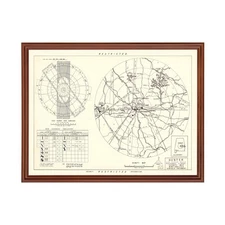 Old Map of Gunter Air Force Base Vicinity, AL 1952 - Vintage