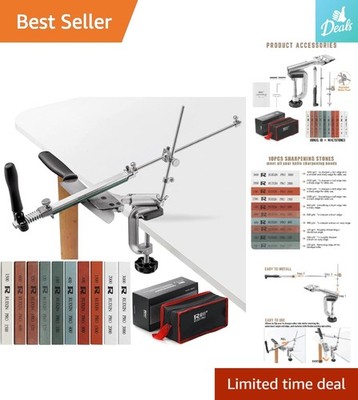 RUIXIN PRO RX-008 - Professional Knife Sharpener with 10 Whetstones & Safety ...