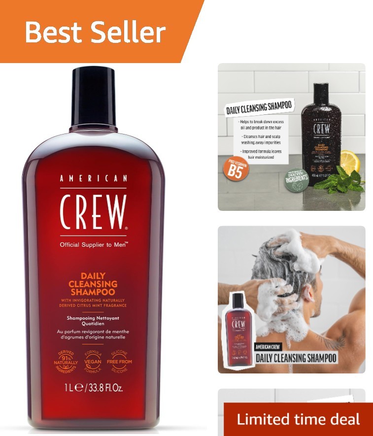 American Crew Daily Cleansing Shampoo By For Men - 33.8 Oz Shampoo - Image 3