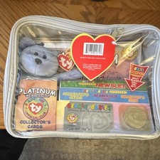 Ty Beanie Babies Official Club Platinum Edition Set Plush, Cards, Coin