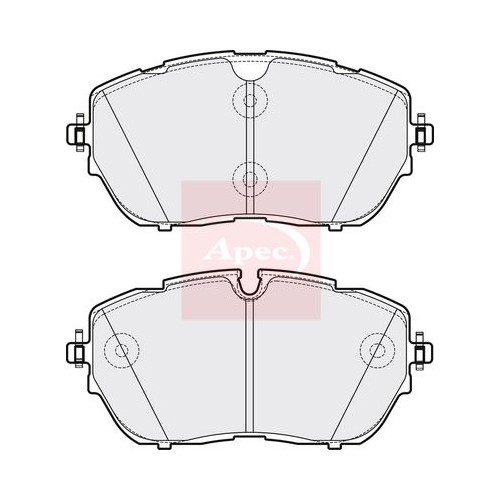 Apec DS DS 4 II FR FB F3 2021 BremsbeläGe Vorne Mit Bolzen (R90) PAD2556-image