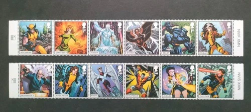 GB QEII 2023 Marvel X-Men Stamp Set of 12. Face Value £15.30 SG4765-4776. MNH
