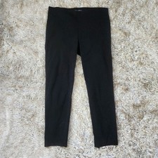 Adrianna Papell Cropped Pull-on Pants with Tailored Details in Black Size 12