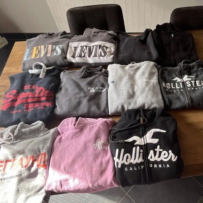Levi s Superdry Hollister Hoodie/Sweatshirt Paket mehrfarbig Baumwolle Gr. S/XS