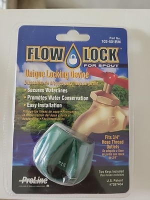 Flow Lock Hose Bib Spout Lock Fits 3/4 Inch Thread Outlets Mueller 103-501RM NEW