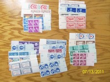 USA 4 CENT PLATE BLOCKS MNH - 25 ALL DIFFERENT - LOT E-129 