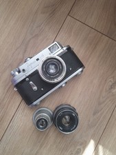 Zorki fotocamera pellicola 4 telemetro, obiettivo vintage URSS INDUSTAR 50 e due obiettivi regalo