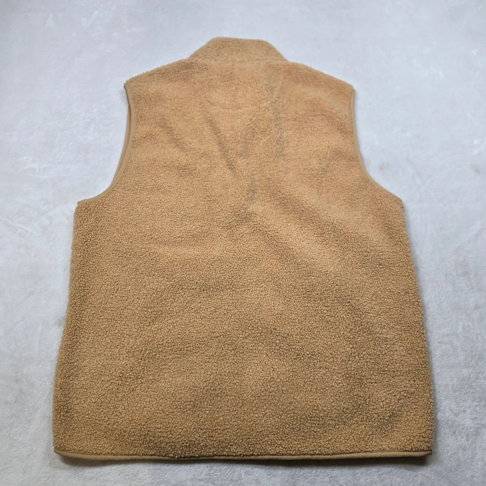 Chaleco polar Sherpa vintage resistente a la intemperie para hombre XL tostado bolsillos con cremallera completa NUEVO Foto 3 de 4