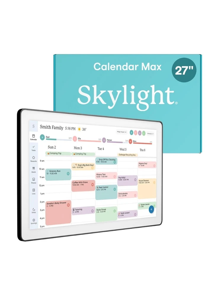 Dachfenster - Kalender Max: 27 Zoll Touchscreen Smart Kalender und Familienorgani...