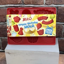 NEW Jello Jigglers JELL-O Mold Happy Birthday Gift, Cupcake, Balloon, Candle