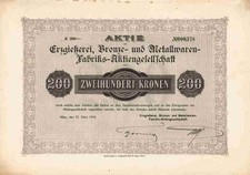 Ruda Brąz i wyroby metalowe Fabriks AG 1918 Wiedeń Towary luksusowe Emil M Engel