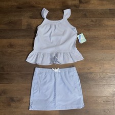 NWT Magellan Girls  Southern Summer Seersucker Tank And Skirt W Shorts XL 16 