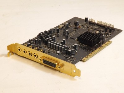 Creative Labs Sound Blaster Audigy PCI Soundkarte SB0460   Gold Anschlüsse