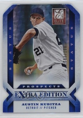 2013 Panini Elite Extra Edition Status Blue Die-Cut /100 Austin Kubitza #177 0q3
