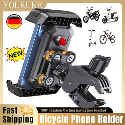 Upgraded Handyhalterung Fahrrad Lenker,Doppelt Vibrationsgedämpft 360°drehbar DE