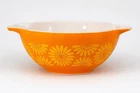 Vintage Pyrex 442 Cinderella Bowl 2.5 Qt Orange Daisy Spring Blossom