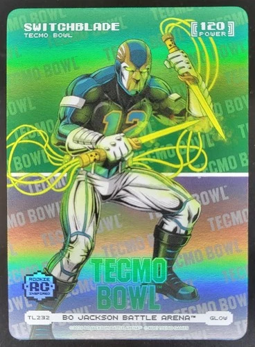 2026 Bo Jackson Battle Arena Tecmo Bowl Switchblade GLOW Battlefoil #BF326 MV2