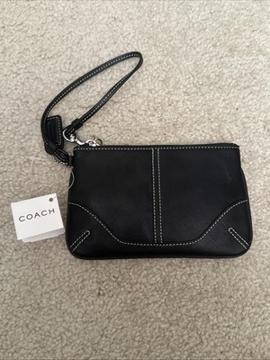 Vintage Coach Soho Black Leather Wristlet 7115 NWT