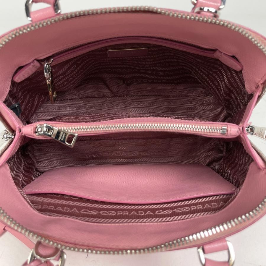 PRADA Promenade 2-Way Shoulder Handbag Saffiano Leather Pink #BS1217 thumbnail 9