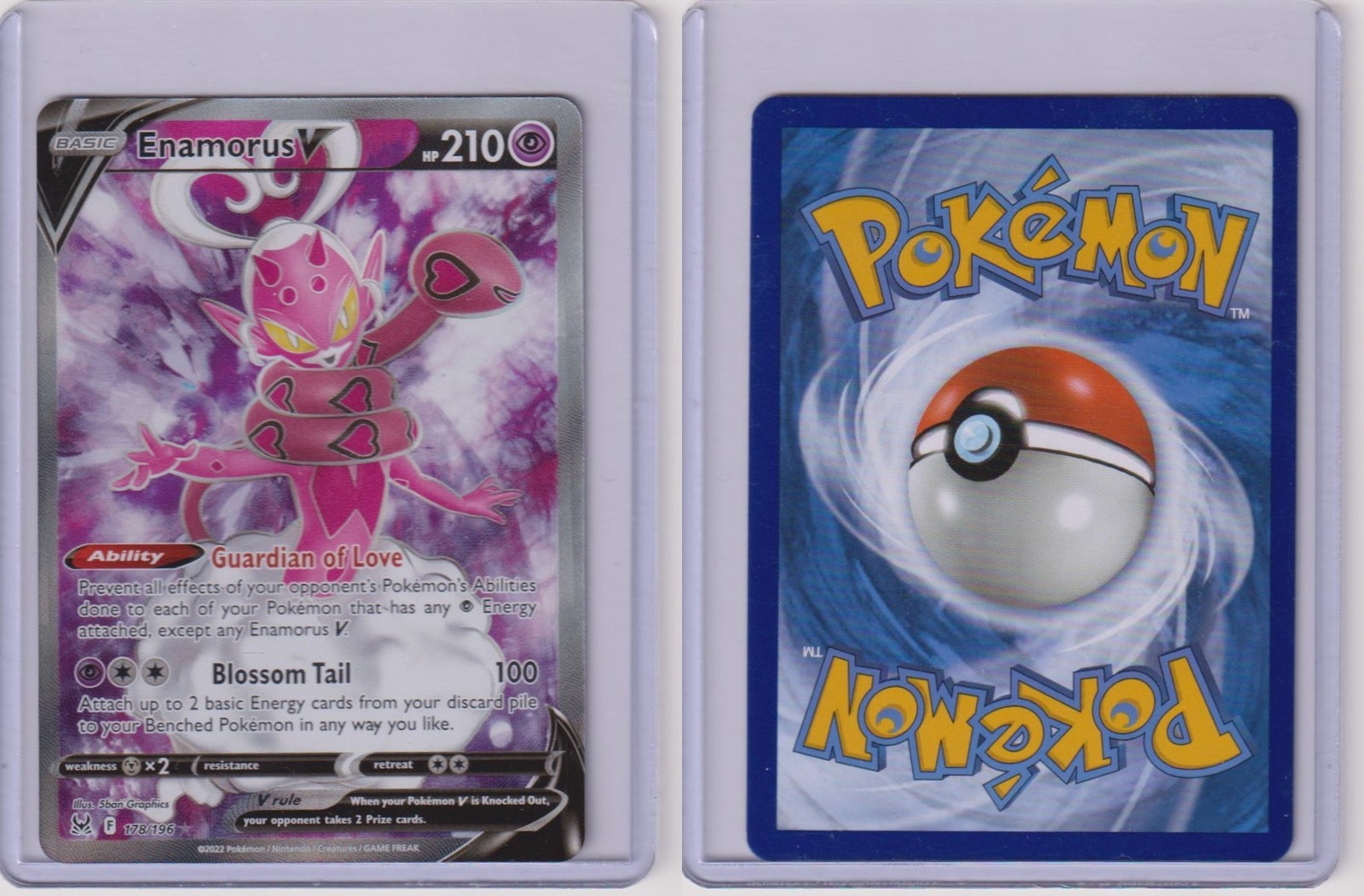 Enamorus V 178/196 Rare Ultra Lost Origin Pokemon NEAR MINT