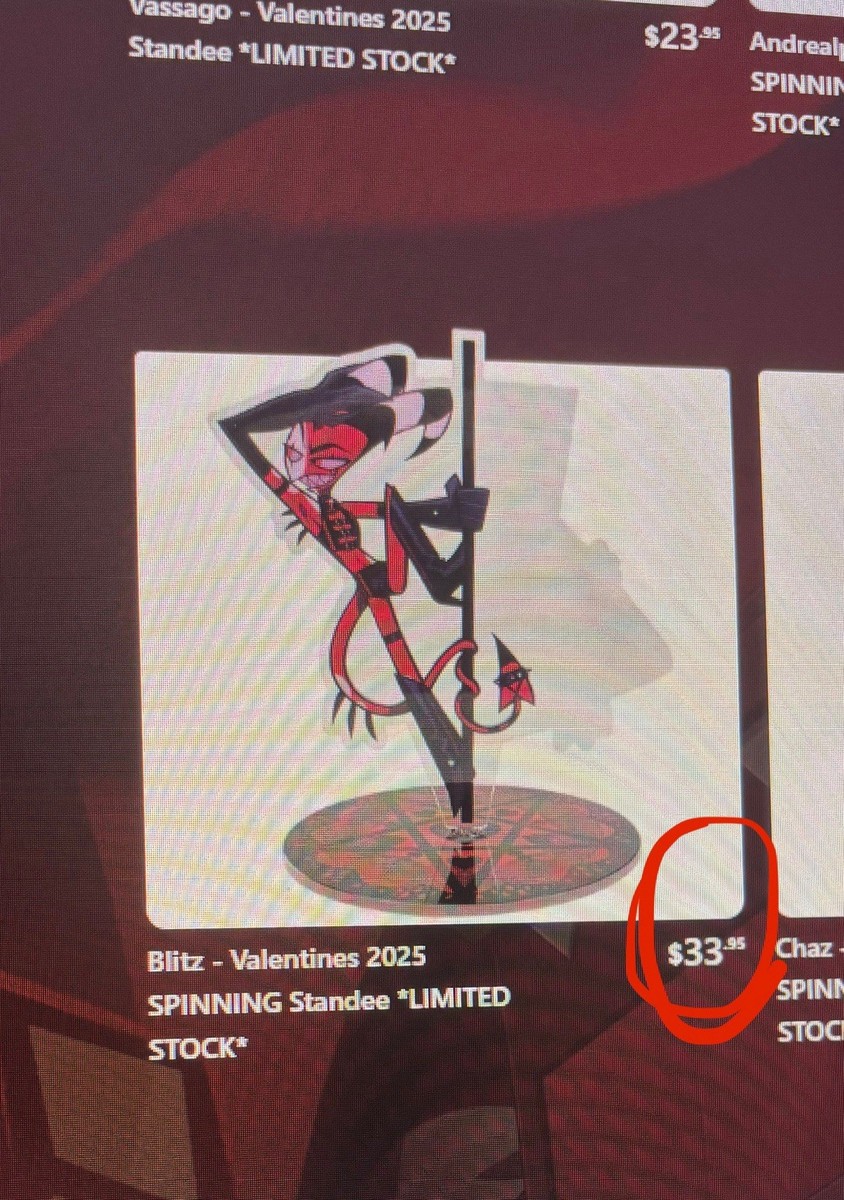 Helluva Boss Blitz 2025 Valentine's Day Spinning Acrylic Standee