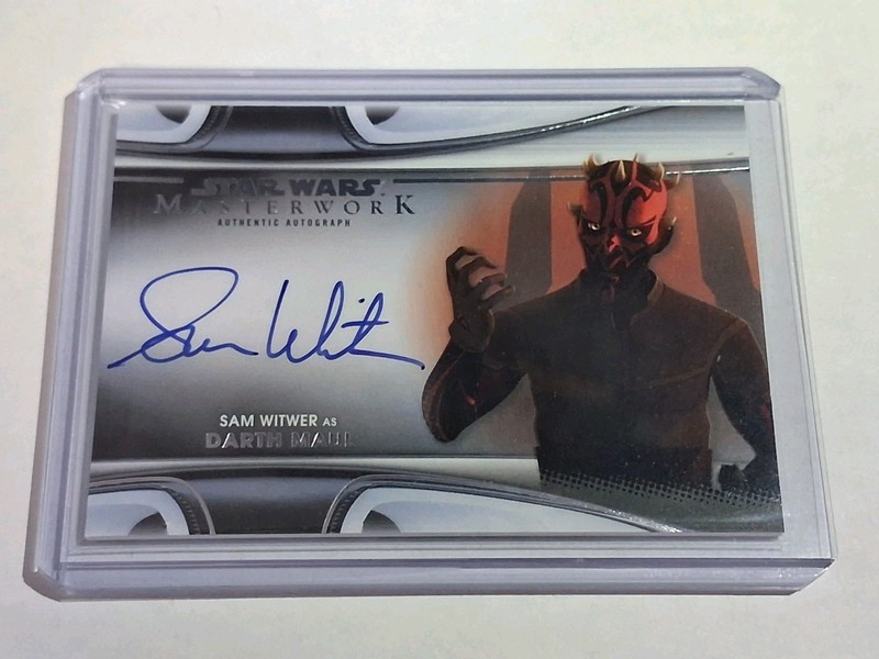 Star Wars Masterwork Darth Maul Topps MWA-SW Sam Witwer Auto
