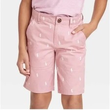 Cat  Jack Pink Knee Length Boy Shorts With Lightning Design Size 8