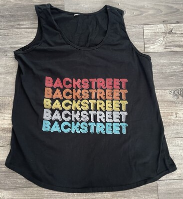 Backstreet Tank Top Adult Size Medium Black Multicolor Sleeveless Active Summer