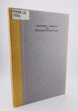 W.B. YEATS, DRAMATIS PERSONAE, CUALA, IRISH UP, Hardcover, 1935 / 1971