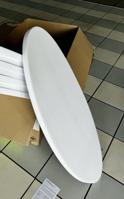 Akustikschaumstoff Schalldämmung Absorber Oval BASOTECT  weiß, 100x50x3 cm  NEU 
