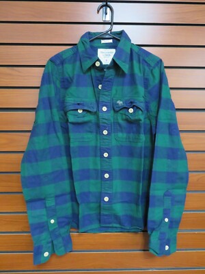Abercrombie&Fitch Check Long sleeve Shirts for Men size S Free Ship