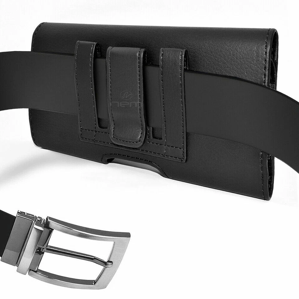 Black Case Pouch Holster w Belt Clip/Loop for Verizon Nokia 2720 V Flip Phone - Image 2 of 2