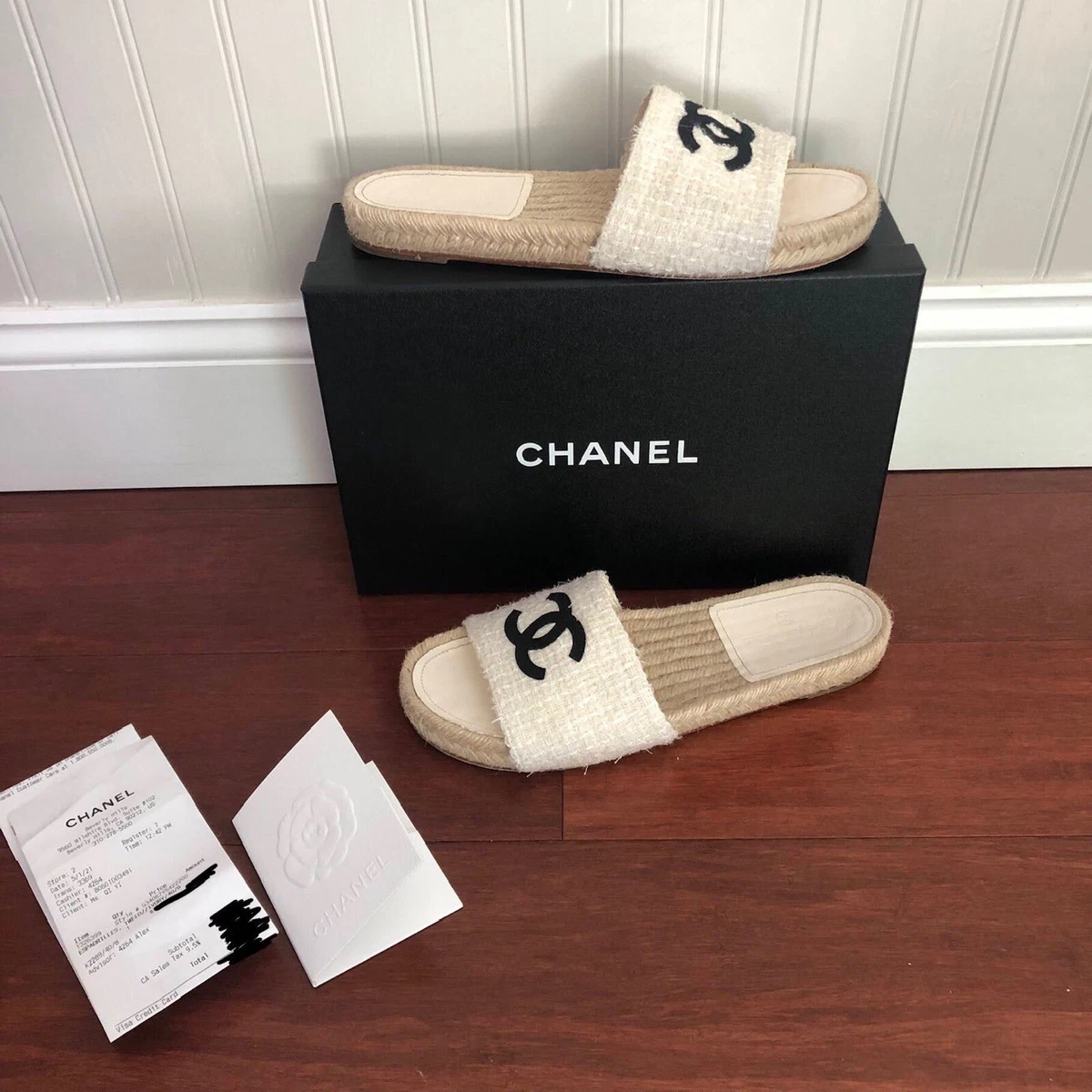 CHANEL, Shoes, Chanel High Top Espadrilles