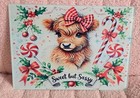 cute Highland cow towel,dish cloth,oven mitt,pot holder cutting board christmas