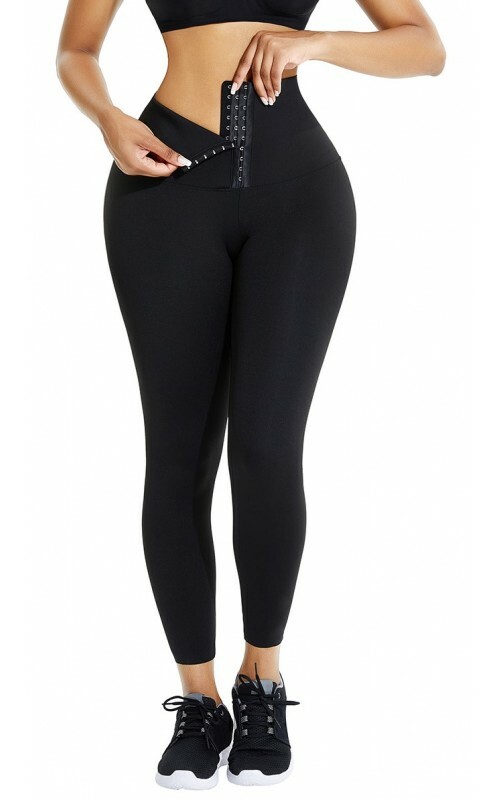 PANTALÓN LEGGING FAJA CINTURA EN COLOR NEGRO LEGGING PUSH UP LEVANTA COLA MUJER